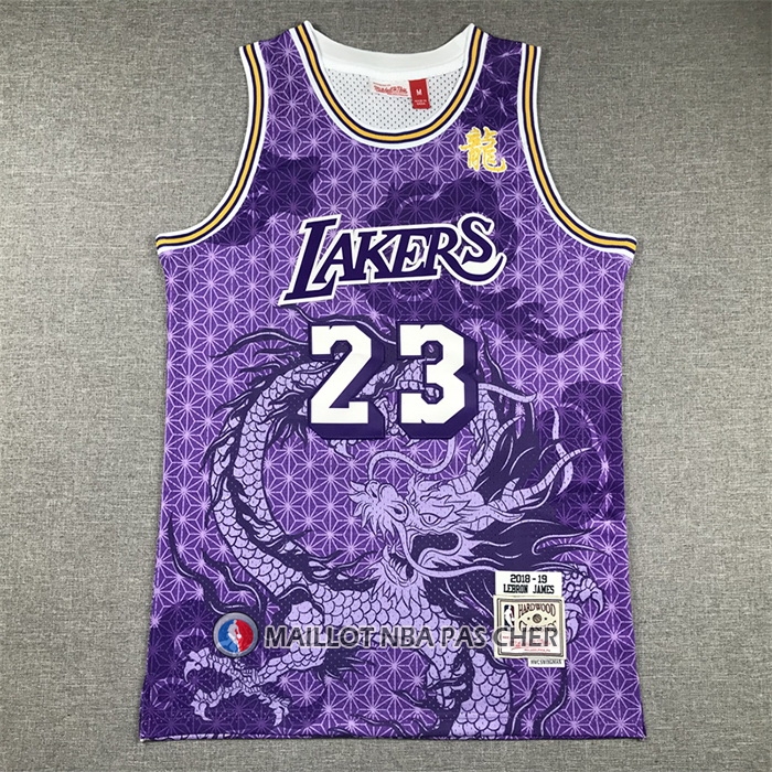 Maillot Los Angeles Lakers LeBron James NO 23 Asian Heritage Throwback 2018-19 Volet